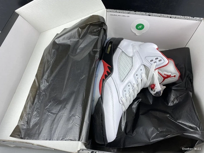 DA1911- Silver Red BestValue 963 Tongue 2929 Fire Jordan5 0605